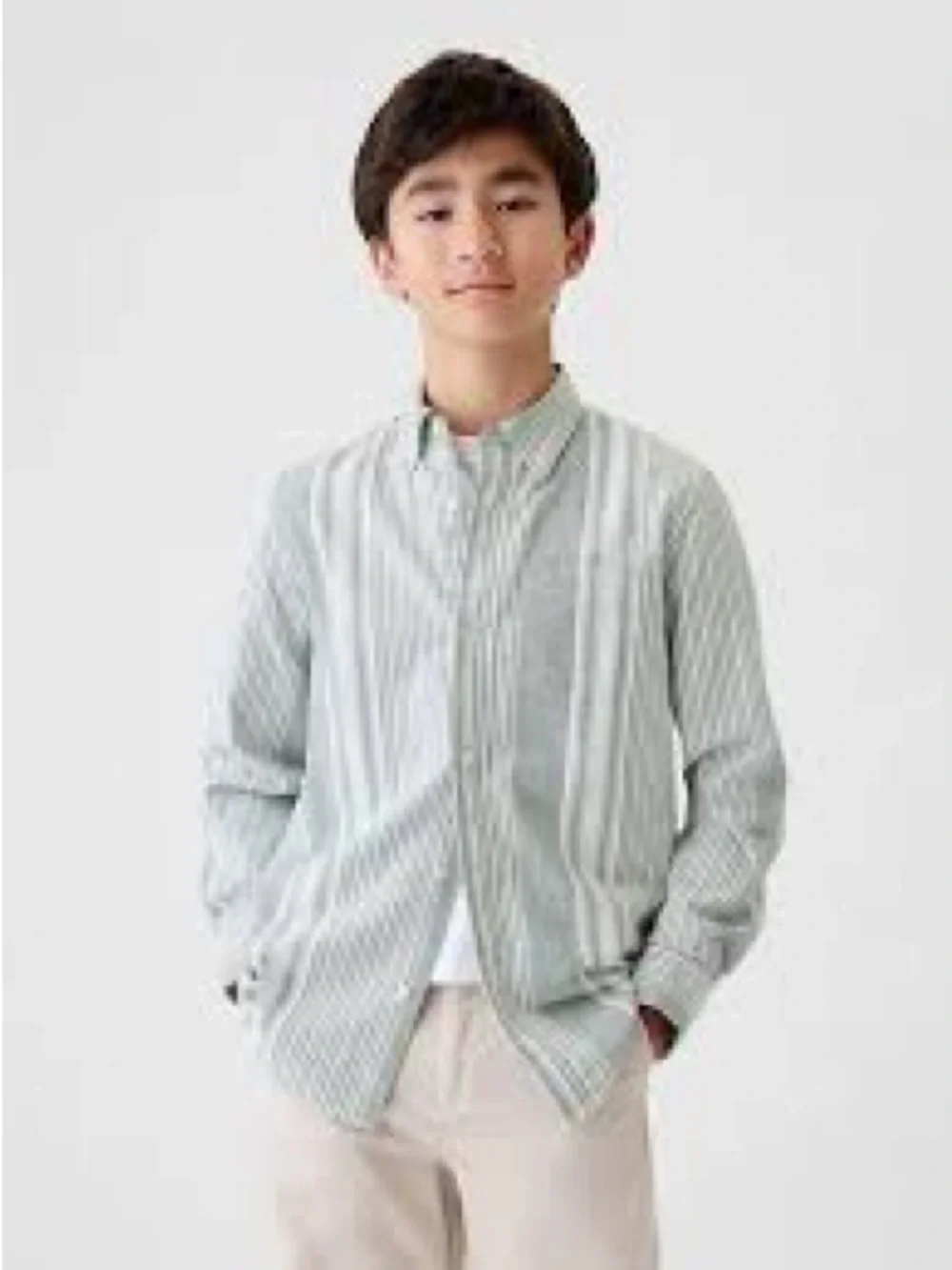 GAP Boys NEVER WORN Button-Down Long-Sleeve Oxford Shirt Sz 12 Husky